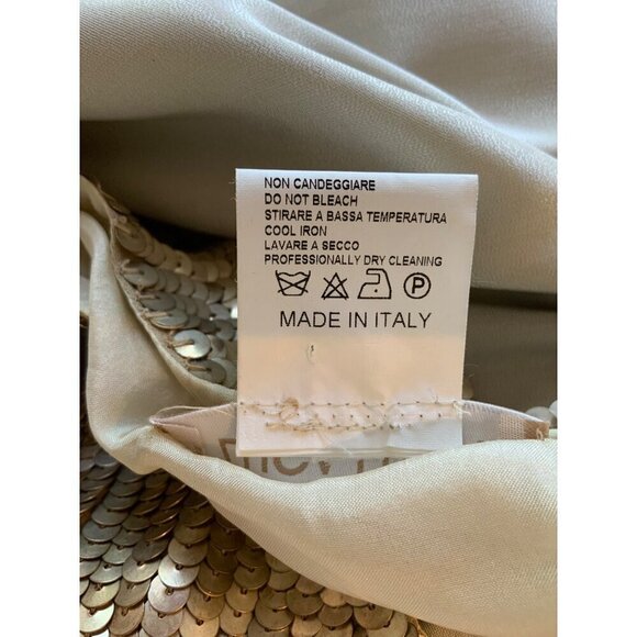 Luca Luca vintage couture Empire Line dress size 8  silk & sequined exceptional - Picture 14 of 14